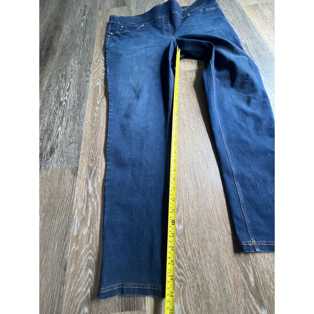 Slim Factor by Investments Leggings Women 2X Blue Skinny Cuff Pull On Denim 3157 - Picture 5 of 8